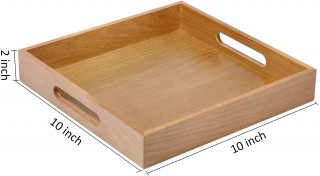 THE BUTLER WOODEN PLATE 10*10 WITH HANDLE