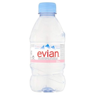EVIAN MINERAL WATER GLS 330ML