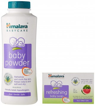 HIMALAYA BABY POWDER 200G REFRESHNG BABY SOAP 75g