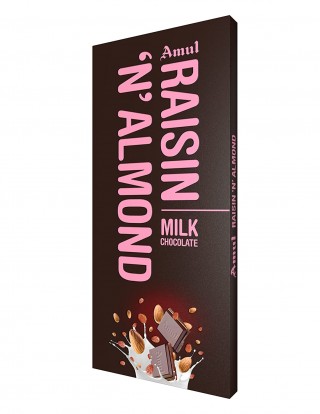 Amul Raisn & Almond Milk Choc 40 150g