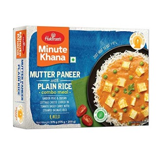 Haldirams Mutter Paneer + Plain Rice 375gm