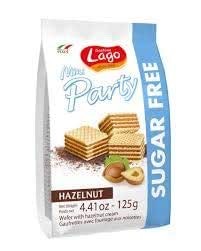 LagoMini Party Wafers Hazelnut Cream Sugar Free125 GM