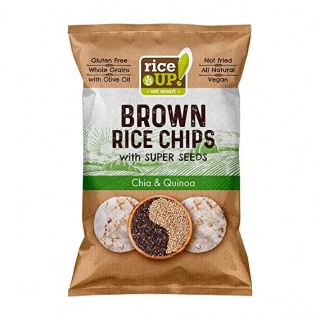 RiceUP BROWN RICE CHIPS HOT CHIA & QUINOA Vegan 60g