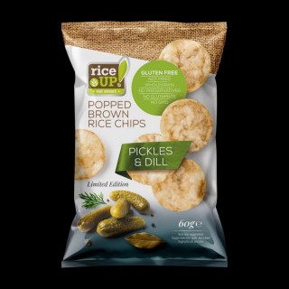 RiceUP BROWN RICE CHIPS Pickles & Dill 60g