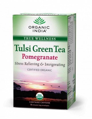 ORGANIC INDIA TULSI GREEN TEA POMOGRANATE 18TB