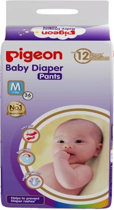 PIGEON BABY DIAPER PANTS M 36PC