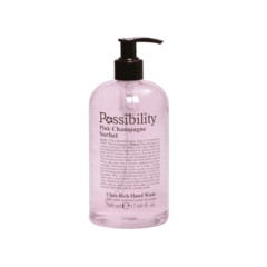 POSSIBILITY 500ML PINK CHAMPAGNE SORBET HAND WASH BOTTLE WITH PUMP