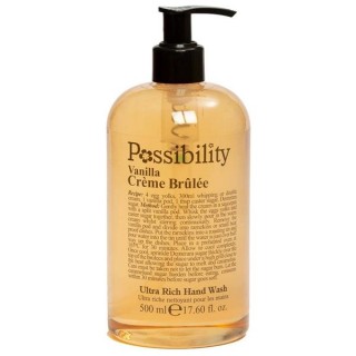 POSSIBILITY 500ML VANILLA CR╚ME BRULEE HAND WASH BOTTLE WITH PUMP