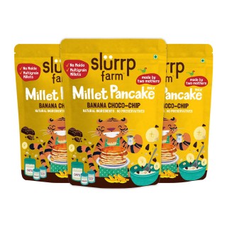 SLUURP FARMS MILLET PANCAKE MIX: BANANA CHOCO CHIP & SUPERGRAINS 150GM