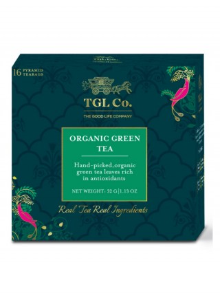 TGL ORGANIC GREEN TEA TEABAG BOX (15+1) 32G