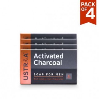 USTRAA SOAP ACTIVATED USTR CHARCOAL PACK OF 4 (3+1)400GM