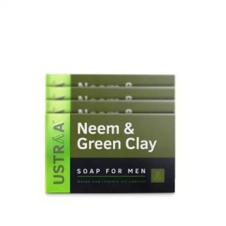USTRAA SOAP USTR NEEMAND GREEN CLAY PACK OF 4 (3+1)400GM
