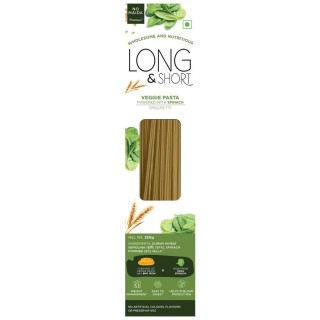 Long&Short Veggie Pasta Spinach Spaghetti 250gm