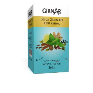 GIRNAR DETOX GREEN TEA DESI KAHWA BX 36P