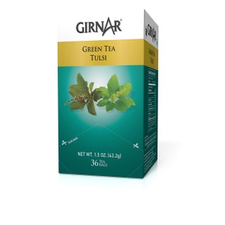 GIRNAR TEA GREEN TULSI BX 36P