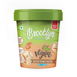 THE BROOKLYN CREAMERY Vegan Salted Peanut Butter 450 ml