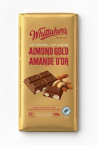 WHITTAKERS ALMOND GOLD BLOCK 200G