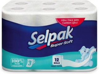 SELPAK Toilet Roll Plain 3ply 12rolls/pack