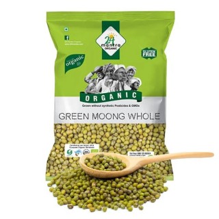 24 MANTRA GREEN MOONG WHOLE   500 GMS