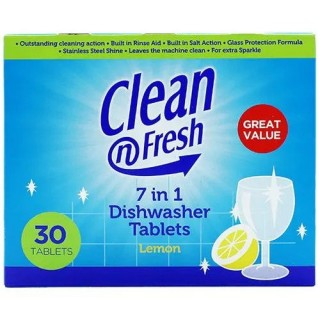 CLEAN& FRESH 7IN1 DISH TABL LEMON 30P