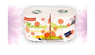 Beeta Morning wypes toilet roll 2 in 1 printed  600 pulls