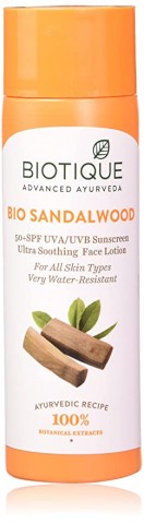 BIOTIQUE SANDAL LOTION 120ml(sandalwood SPF50 lotion)