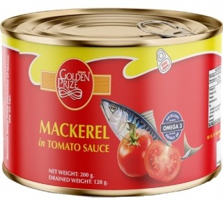 Golden Prize Mackerel In Tomato Sauce 200g