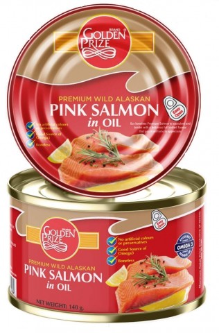 Golden Prize Pink Salmon  in Oil 140g