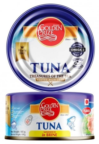 Golden Prize Tuna Sandwich Flakes In Brine 185g