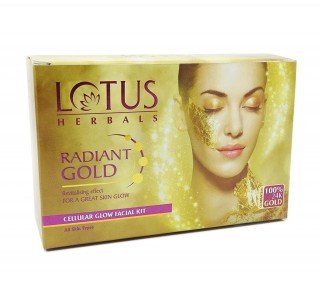 Lotus herbals RADIANT GOLD Cellular Glow 1 FACIAL KITKit