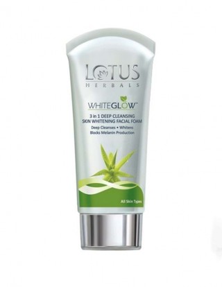 Lotus herbals WHITEGLOW 3 in 1 Deep Cleansing Skin Whitening Facial Foam50g