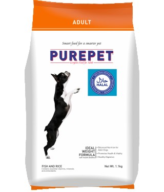 DROOLS PUREPET ADULT FISH AND RICE 1.1KG