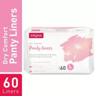 SIRONA ULTRA THIN PANTY LINERS REGULAR FLOW 60 COUNTS LARGE
