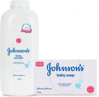 JOHNSON BABY POWDER 400 gm JB Soap 100 free B