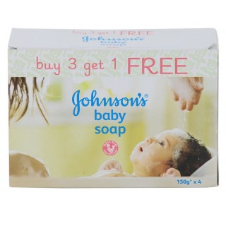 JOHNSONS BABY SOAP 150 GM (3+1) Monsoon