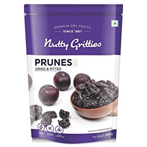 NUTTY GRITTIES PRUNES DRIED PITTED 200G