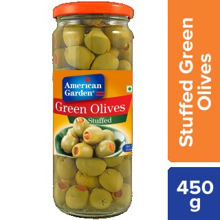 American Garden Olives Green Stuffed 450GM