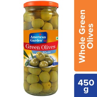 American Garden Olives Green Whole 450GM