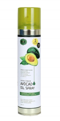 Black & Green Extra Virgin Cold Press Multipurpose Avocado Cooking Oil Spray 250 ml