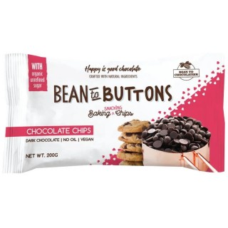 Bean to Chocolatier Bean To Buttons Baking Chocolate Chips200g