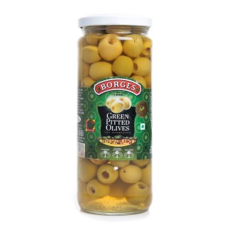 Borges Green Pitted Olives  12X212g