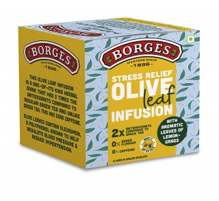 Borges Olive Leaf Infusion Lemongrass 10 Bags