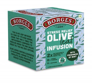 Borges Olive Leaf Infusion Mint 10 Bags