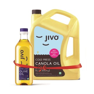 Jivo Canola oil 5 ltr Cold press + 1Olive Oil Free
