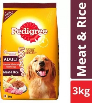 PEDIGREE ADLT MEAT & RICE 3 kg PP