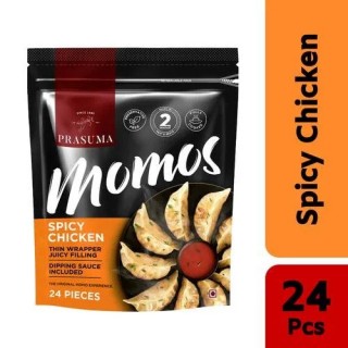 PRASUMA Spicy Chicken Momos (Frozen) 24Pcs