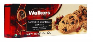 WALKERS OAT& CRANBERRY BISCUITS150G