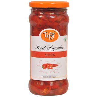 Tify Sliced Red Paprika Processed With Vinegar 190 g Bottle