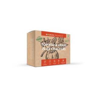 Nourish Organics Tomato & Herbs Flax Crackers90GM