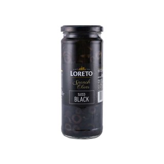 Loreto Pitted Black Olives 440Gm